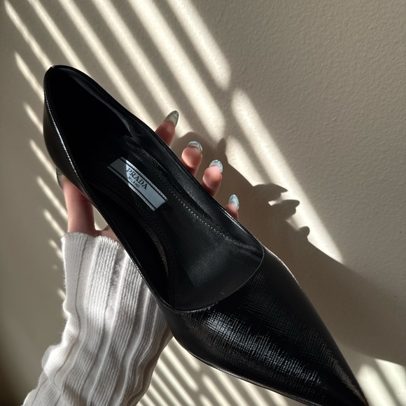 Prada Black Leather Heels - Picture 2 of 9